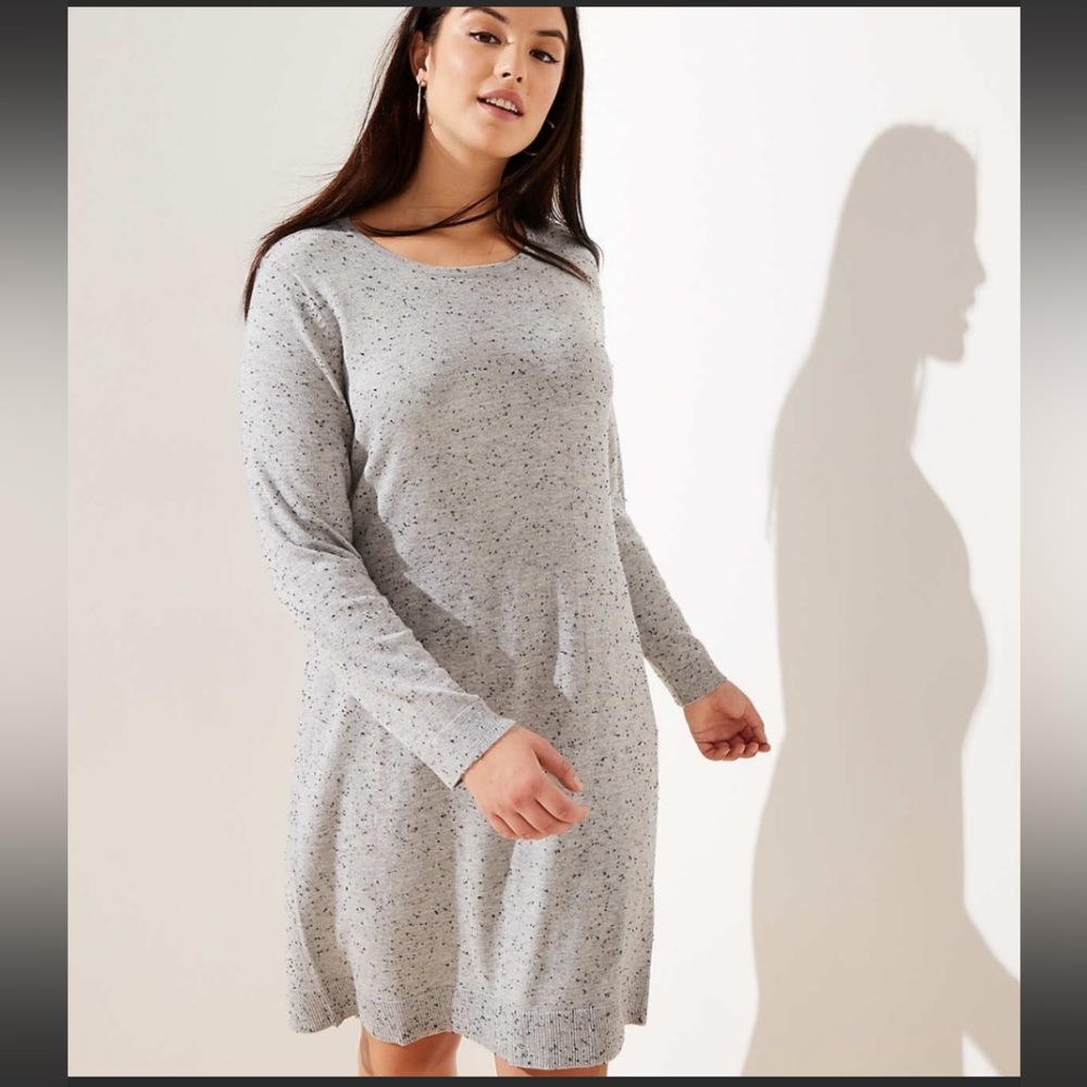 Ann Loft Flecked Long Sleeve Sweater Dress 20/22